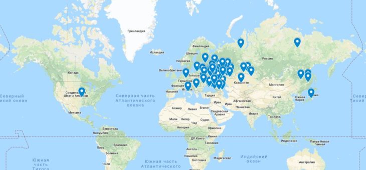 География чтения соборных акафистов.